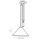 Norfolk 1 Light 20.5 inch White and Antique Brass Pendant Ceiling Light