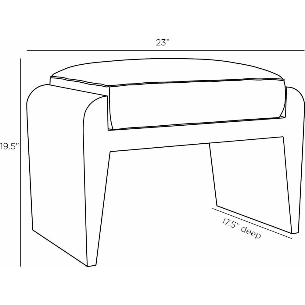 Alanna 19.5 inch Sand Ottoman