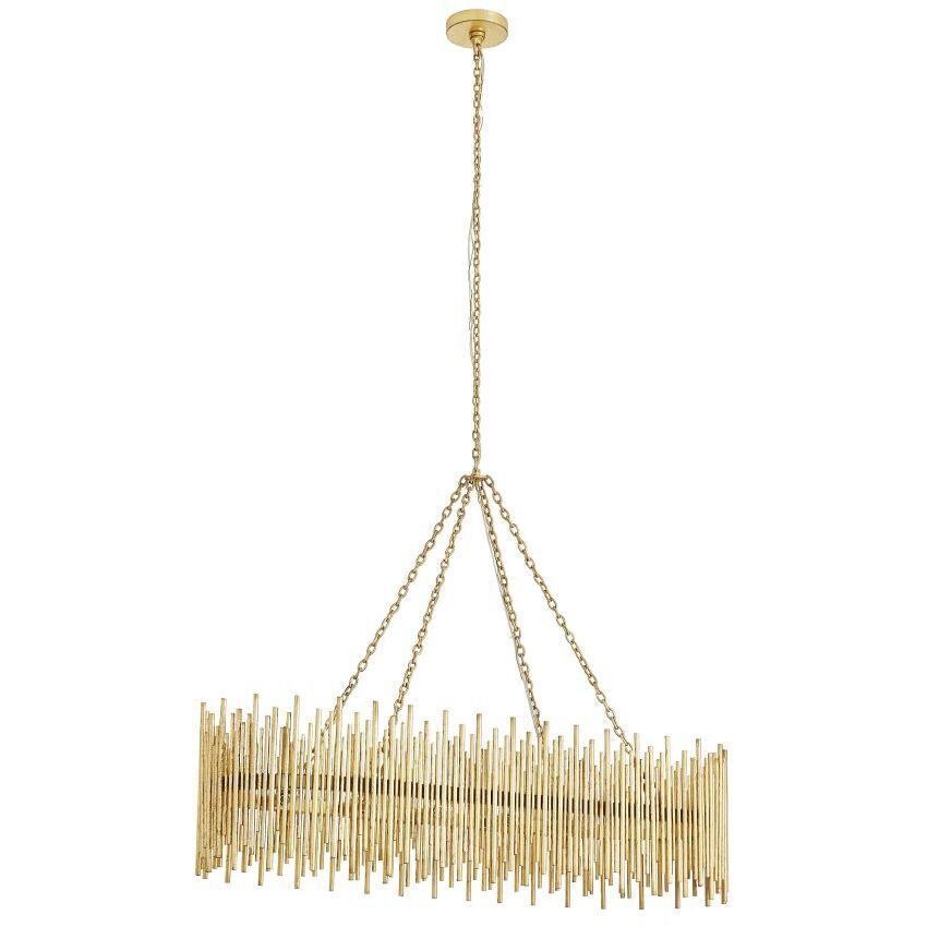Prescott 10 Light 44.5 inch Gold Leaf Chandelier Ceiling Light