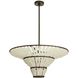 Lulu 4 Light 29 inch Bronze and Organic Frosted Chandelier Ceiling Light