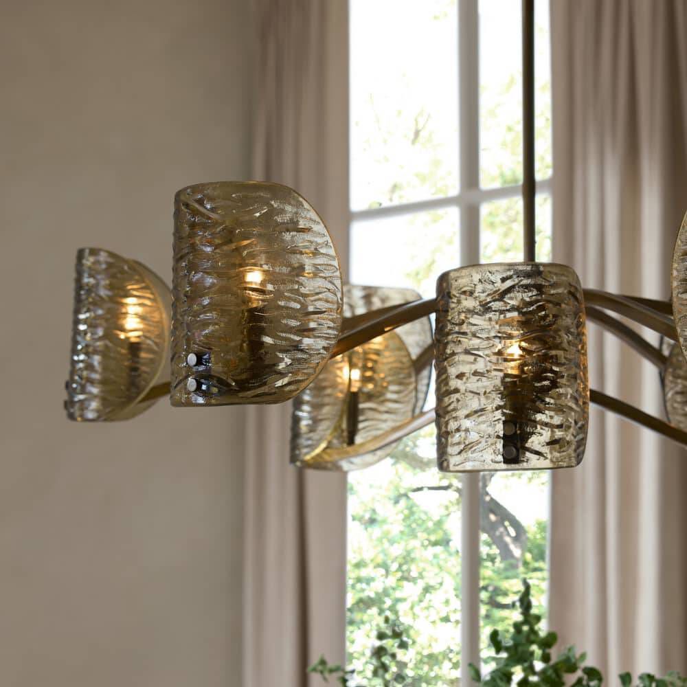 Natasha 9 Light 43 inch Antique Brass Chandelier Ceiling Light