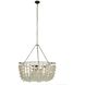 Cyprus 6 Light 34 inch Organic Frosted and Bronze Chandelier Ceiling Light