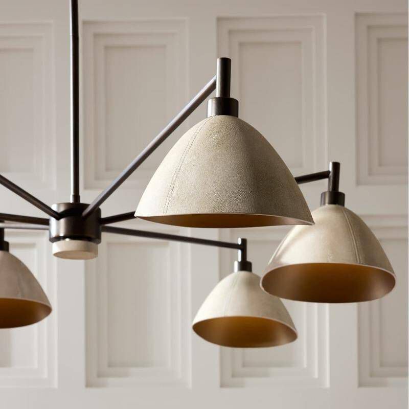 Inlet 6 Light 53 inch English Bronze Chandelier Ceiling Light