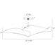 Daniella 3 Light 34 inch Vintage Brass Flush Mount Ceiling Light