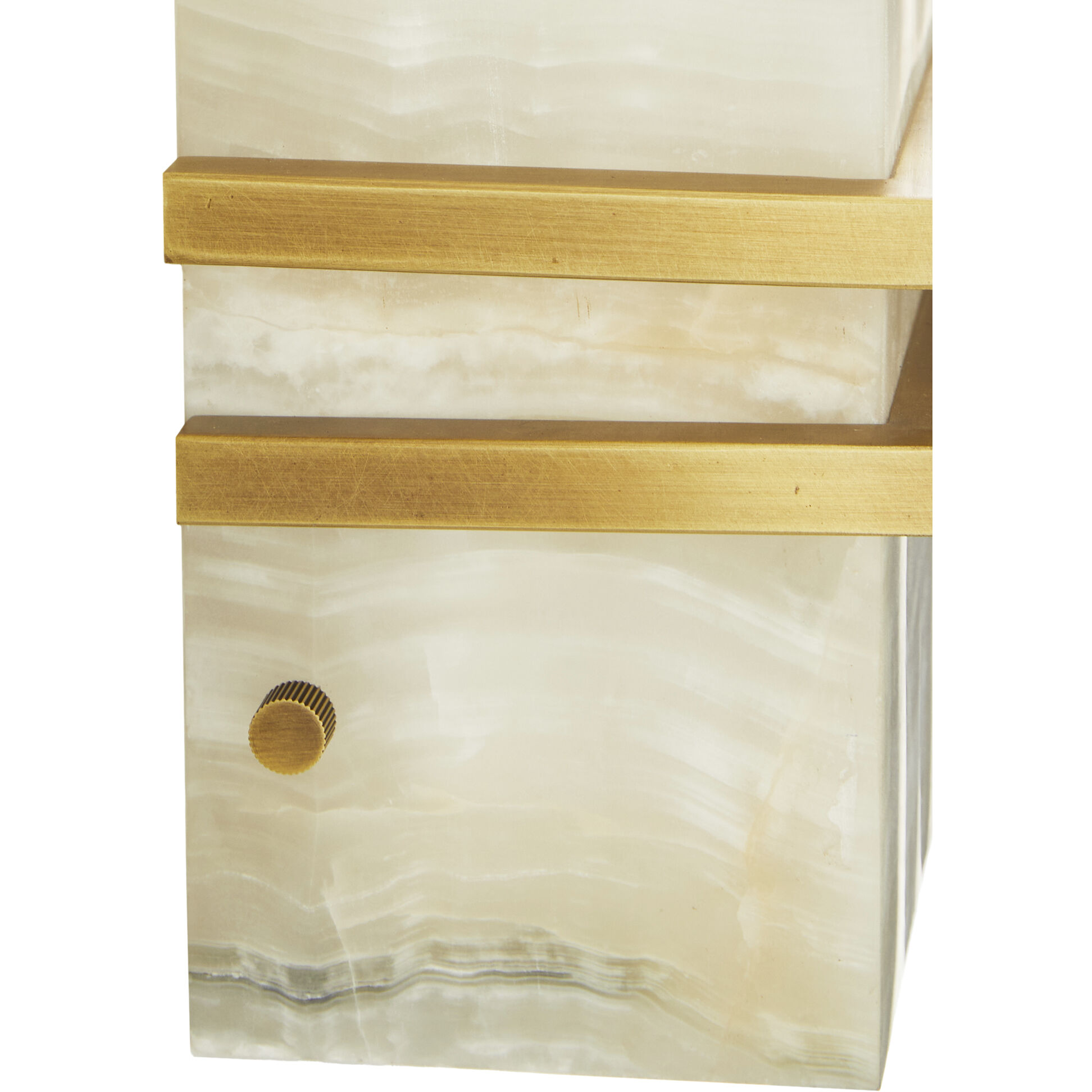 Ronan 2 Light 8 inch White and Antique Brass ADA Sconce Wall Light