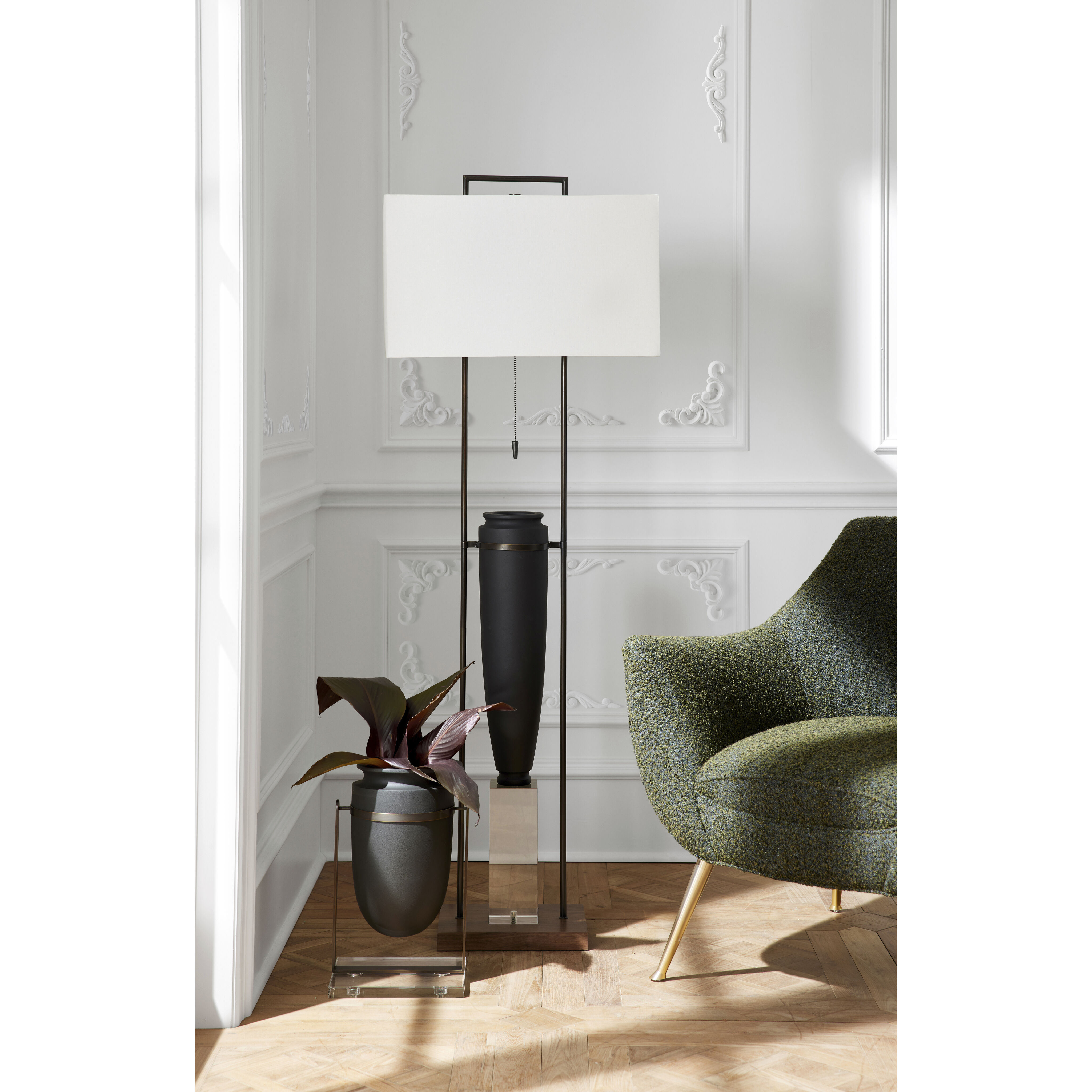 Foundry 68 inch 60.00 watt Charcoal Floor Lamp Portable Light