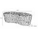 Horatio 17.5 inch Palm Gray Bench