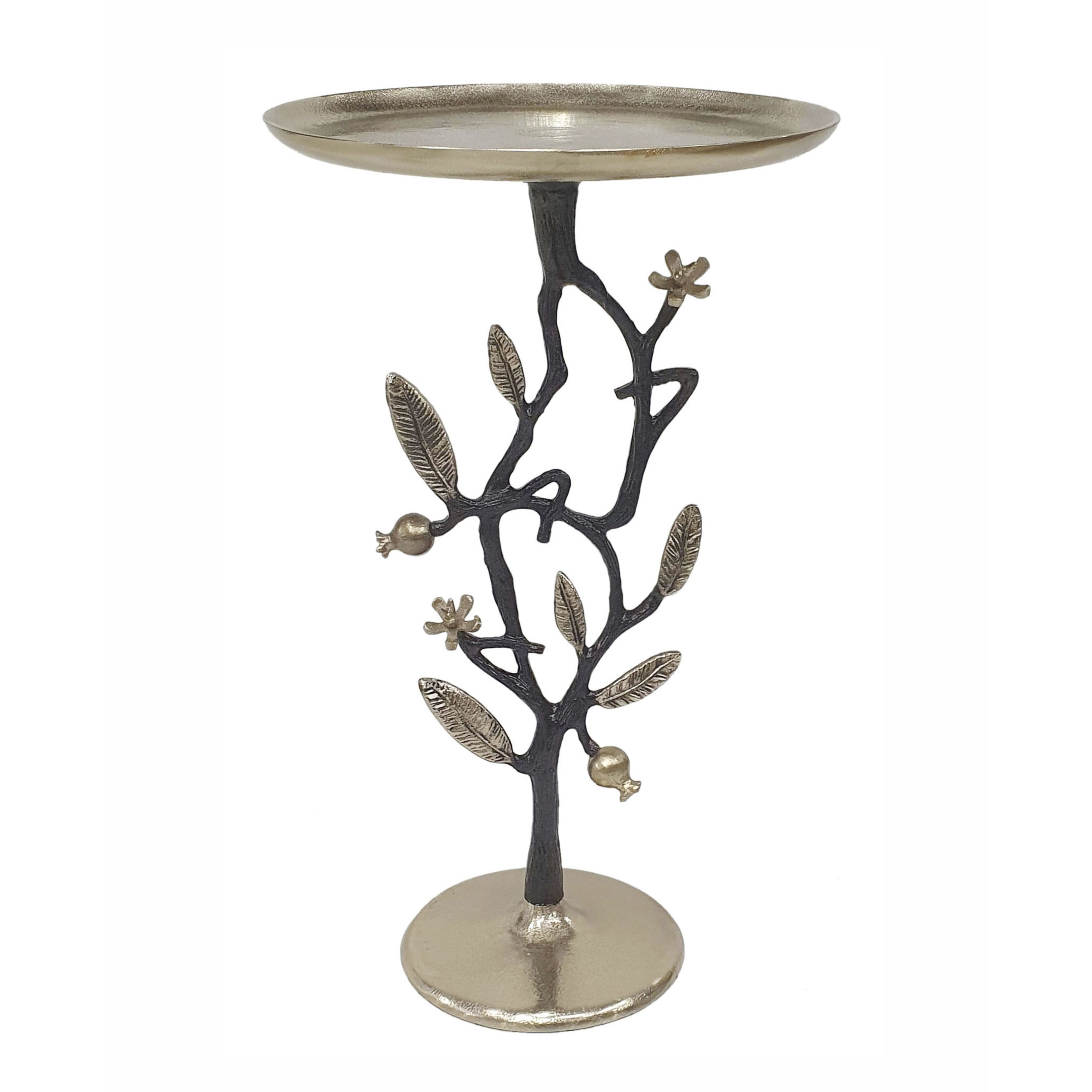 Anita 24 X 13.8 inch Black and Gold Side Table