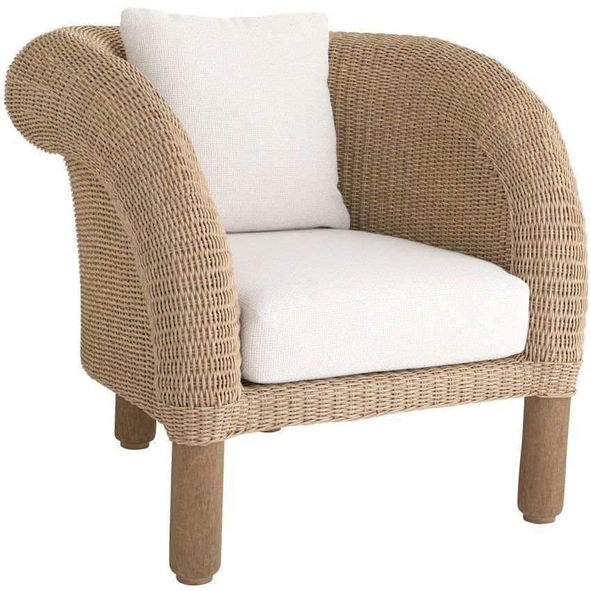 Fielder Pearl and Dune with Wheat Outdoor Lounge Chair