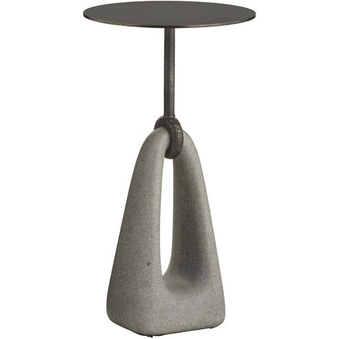 Miles 12 inch Vintage Bronze and Graphite Accent Table