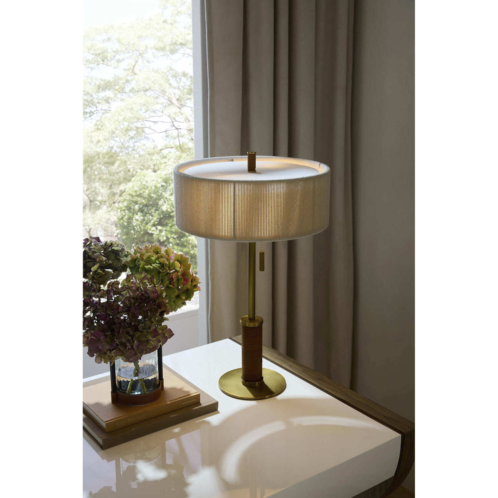 Middlebury 24.5 inch 4.00 watt Brown and Antique Brass Desk Lamp Portable Light