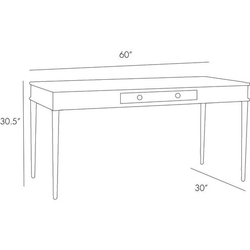 Jobe 60 inch Ebony Desk
