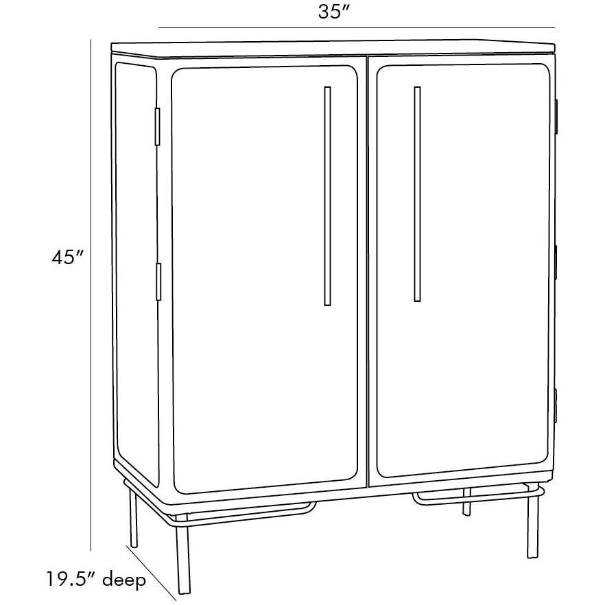 Edison 35 inch Ebony Cocktail Cabinet