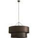 Hecche 6 Light 35 inch Carbon and Bronze Chandelier Ceiling Light