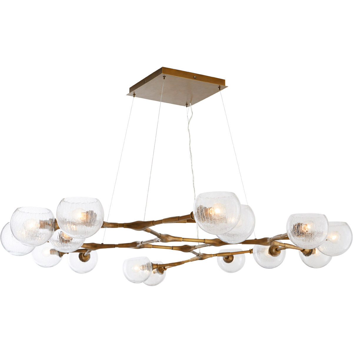 Mahowald 16 Light 70 inch Antique Brass Chandelier Ceiling Light