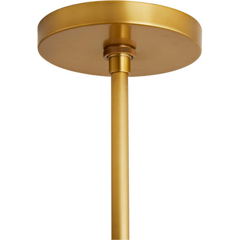 Harrison 6 Light 42 inch Antique Brass Linear Chandelier Ceiling Light