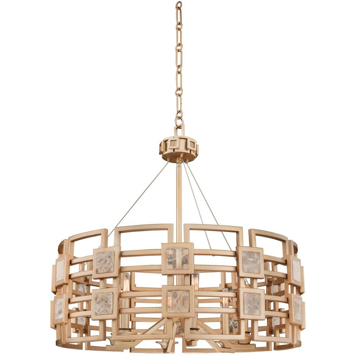 Metropolis 6 Light 28 inch Modern Gold Pendant Ceiling Light