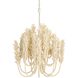 Kaia 3 Light 22 inch Ivory and White Chandelier Ceiling Light, Small