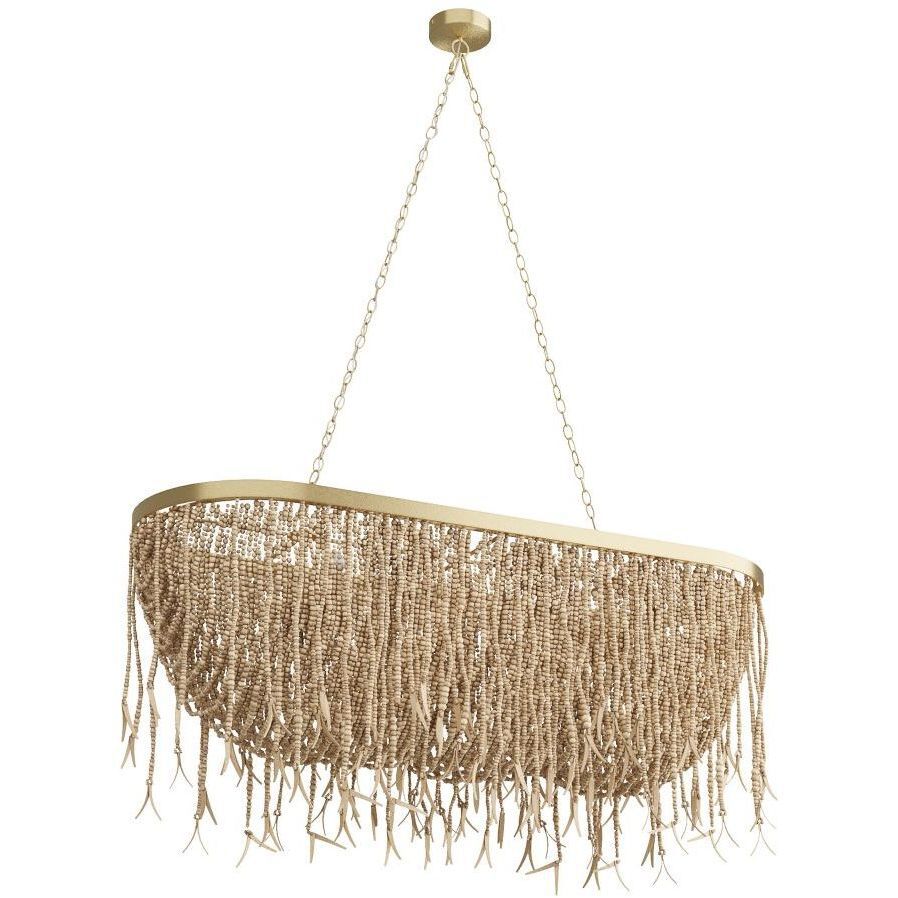 Baja 52 X 45.5 inch Natural Linear Chandelier Ceiling Light