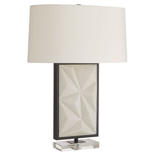 Delta 28 inch 150.00 watt White and Bronze with Clear Table Lamp Portable Light