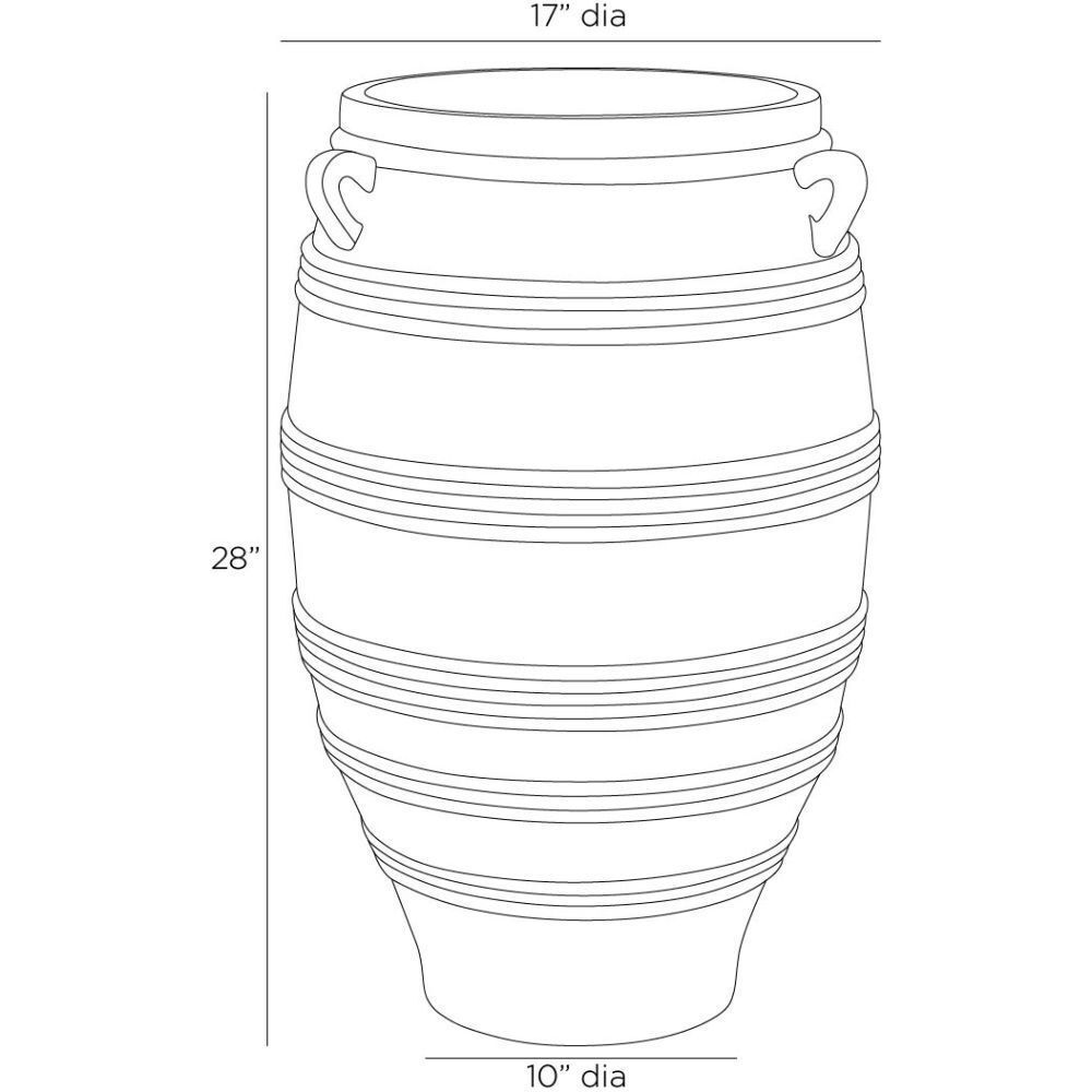 Chicago Matte Black Outdoor Planter, Large