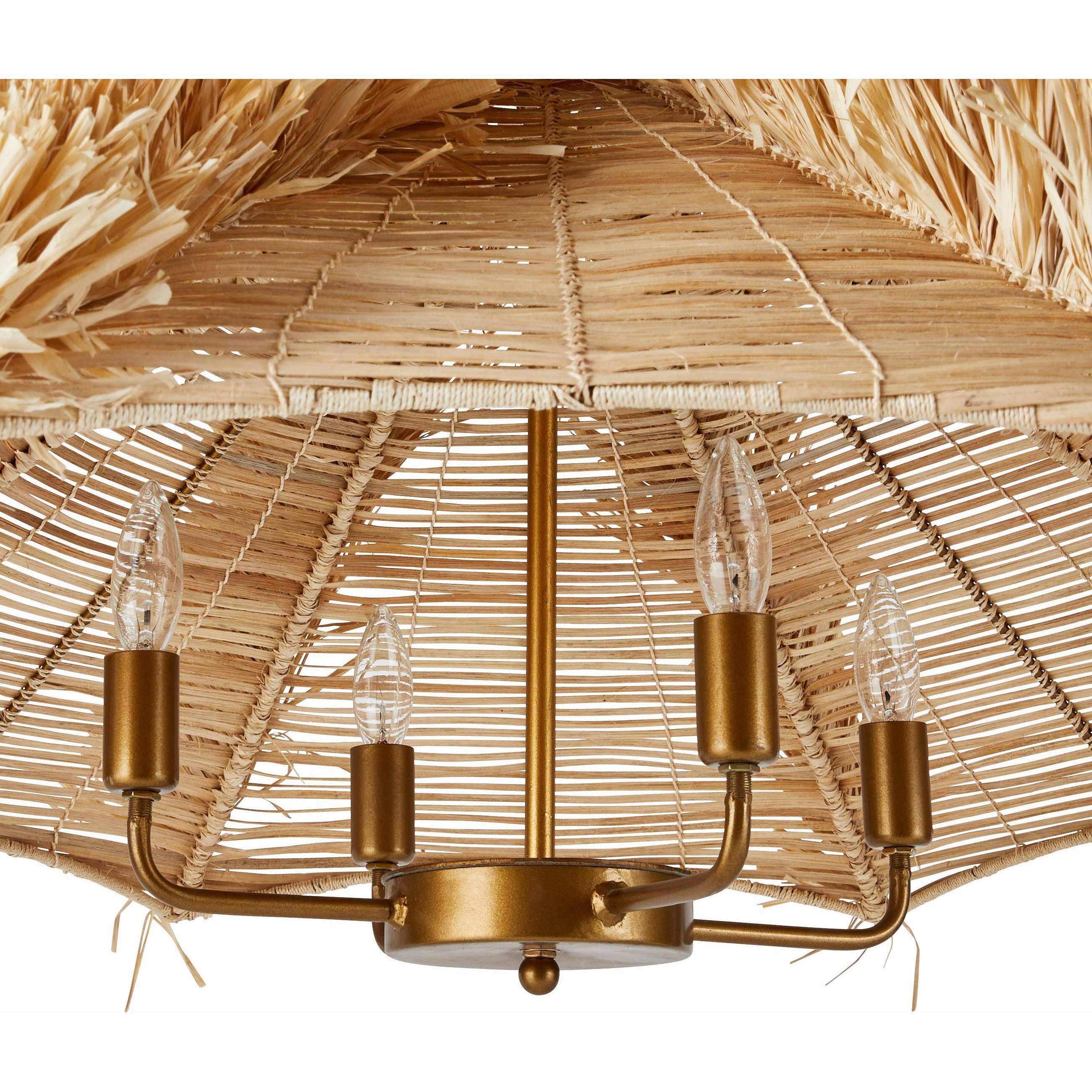 Cadance 4 Light 42 inch Natural Chandelier Ceiling Light