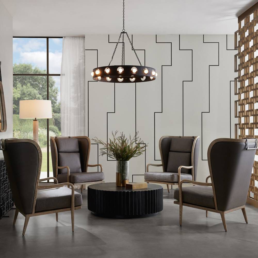 Stassi 41 inch Carbon Wing Chair