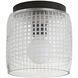 Cut 1 Light 7.5 inch Blackened Steel Flush Mount Ceiling Light, Small