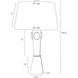 Cairo 150.00 watt Antique Brass Table Lamp Portable Light