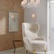 Kirby 46 inch Facet Cream Accent Chair