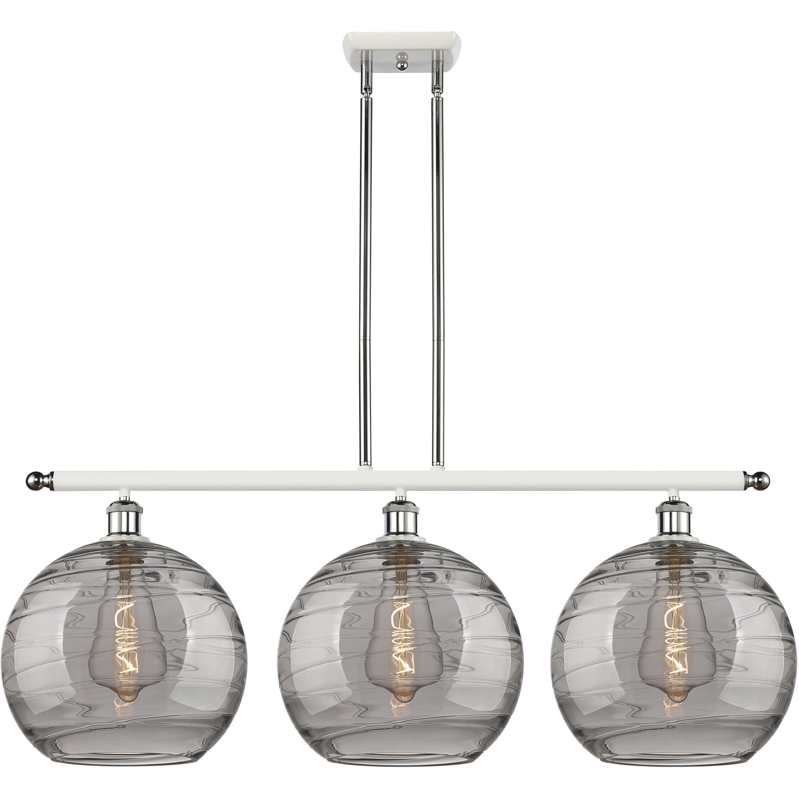 Ballston Athens Deco Swirl 3 Light 38.50 inch Island Light