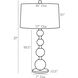 Miramar 31 inch 150.00 watt Oxidized Silver Lamp Portable Light