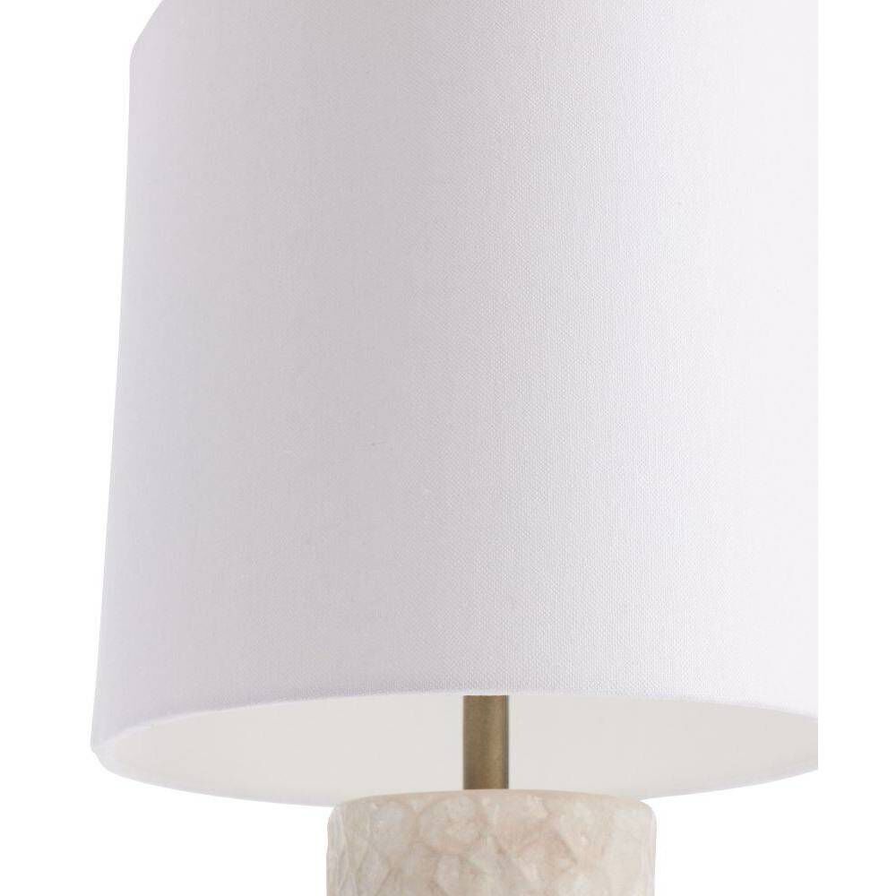 Felicity 28 inch 60.00 watt Egg Shell and Antique Brass Lamp Portable Light