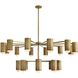 Loryn 20 Light 52 inch Antique Brass Chandelier Ceiling Light