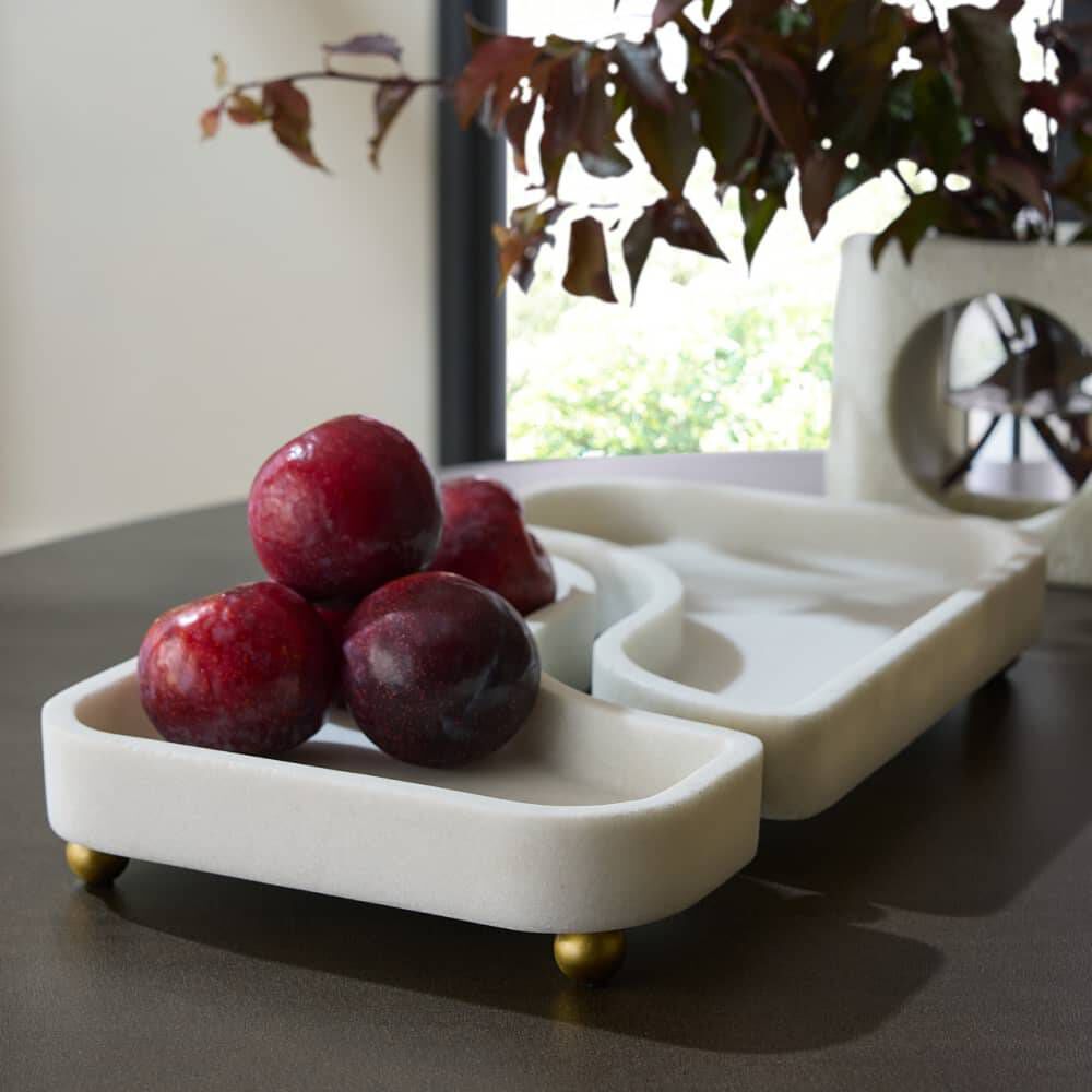 Lily Ivory and Antique Brass Tray