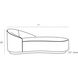 Turner White Chaise, Right Arm