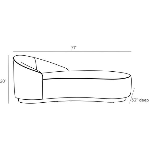 Turner White Chaise, Right Arm