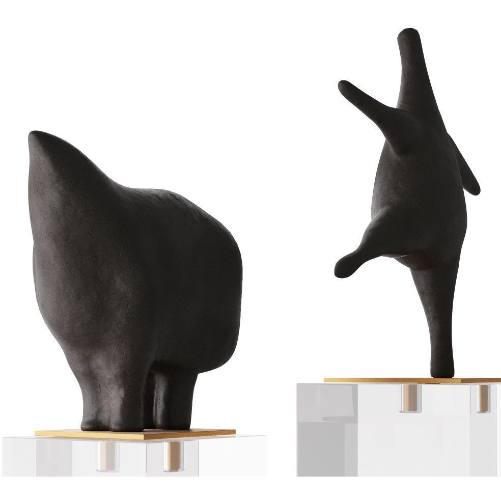 Brovina Black Sculptures, Set of 2