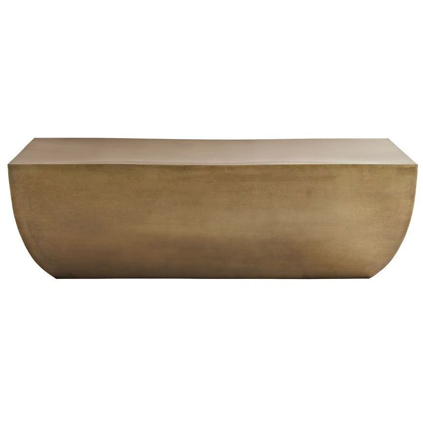 Caroline 49.5 X 15 inch Antique Brass Cocktail Table