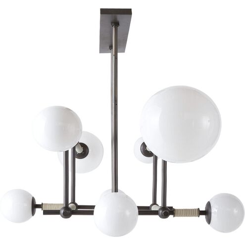 Erica 8 Light 58 inch English Bronze Linear Chandelier Ceiling Light