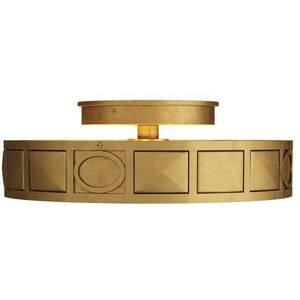 Empire Antique Brass Flush Mount Ceiling Light