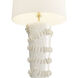 Beatrix 31 inch 150.00 watt Ivory Crackle Lamp Portable Light