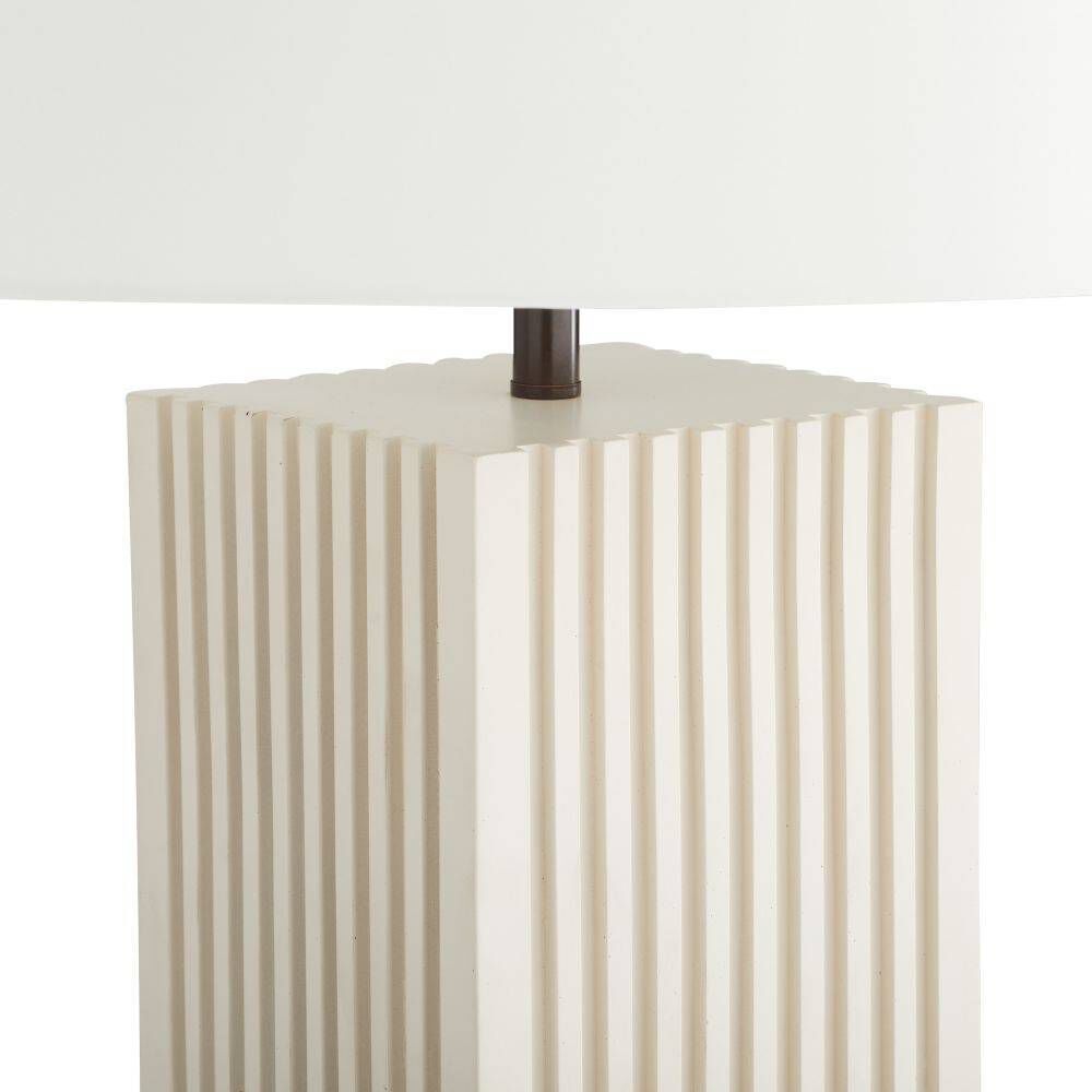 Fortunata 61 inch 150.00 watt Ivory and Heritage Brass Floor Lamp Portable Light