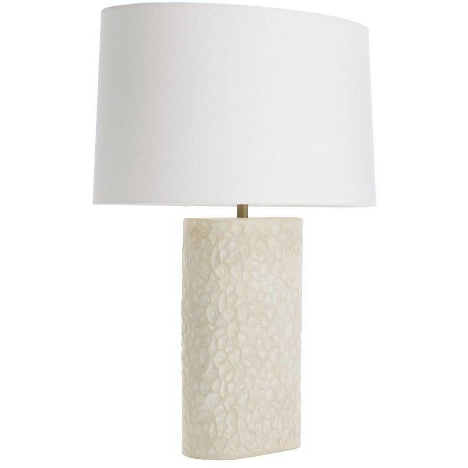 Felicity 28 inch 60.00 watt Egg Shell and Antique Brass Lamp Portable Light