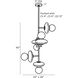 Pimpri 5 Light 24 inch Blue Smoke and Brushed Brass Chandelier Ceiling Light