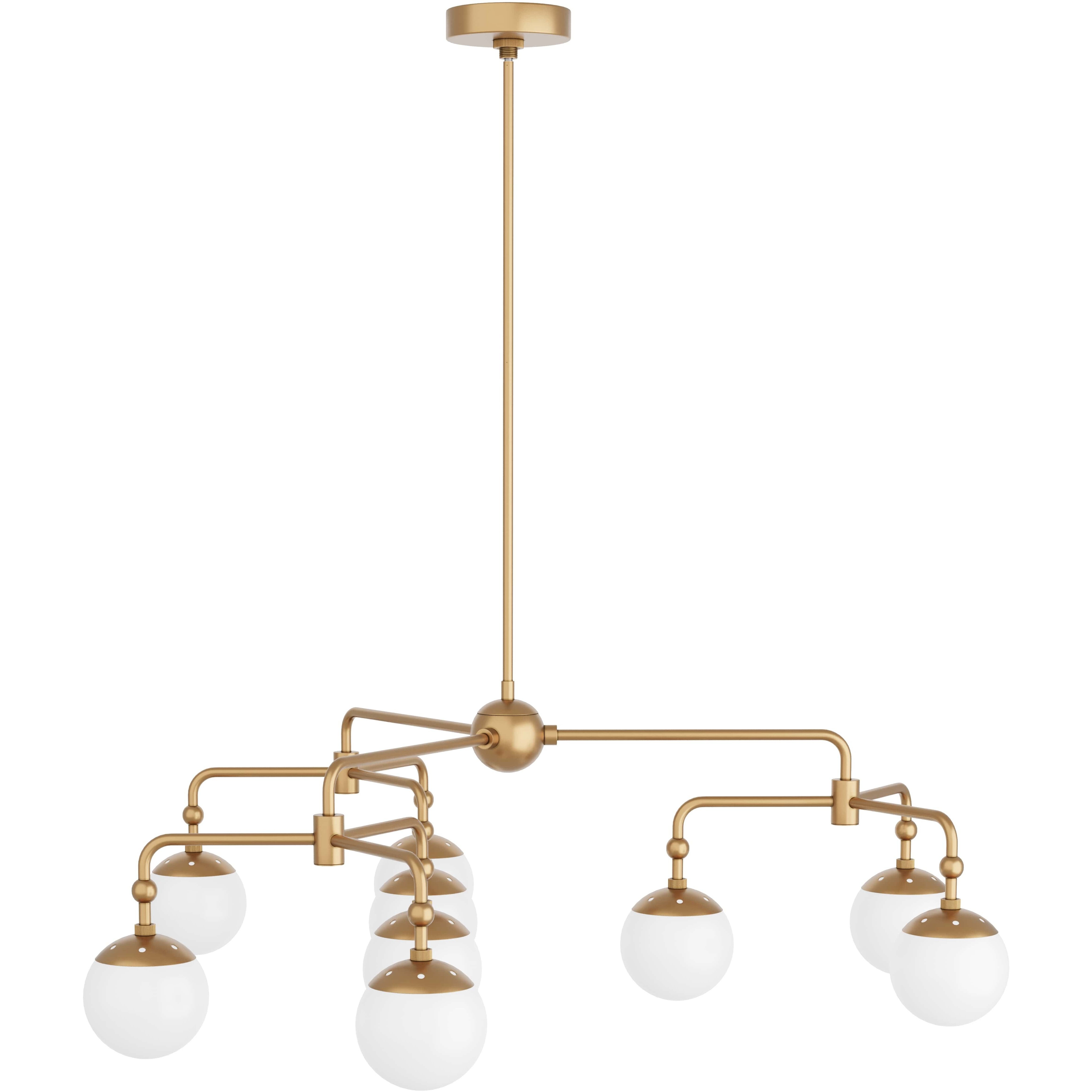 Utica 9 Light 40 inch Antique Brass Chandelier Ceiling Light