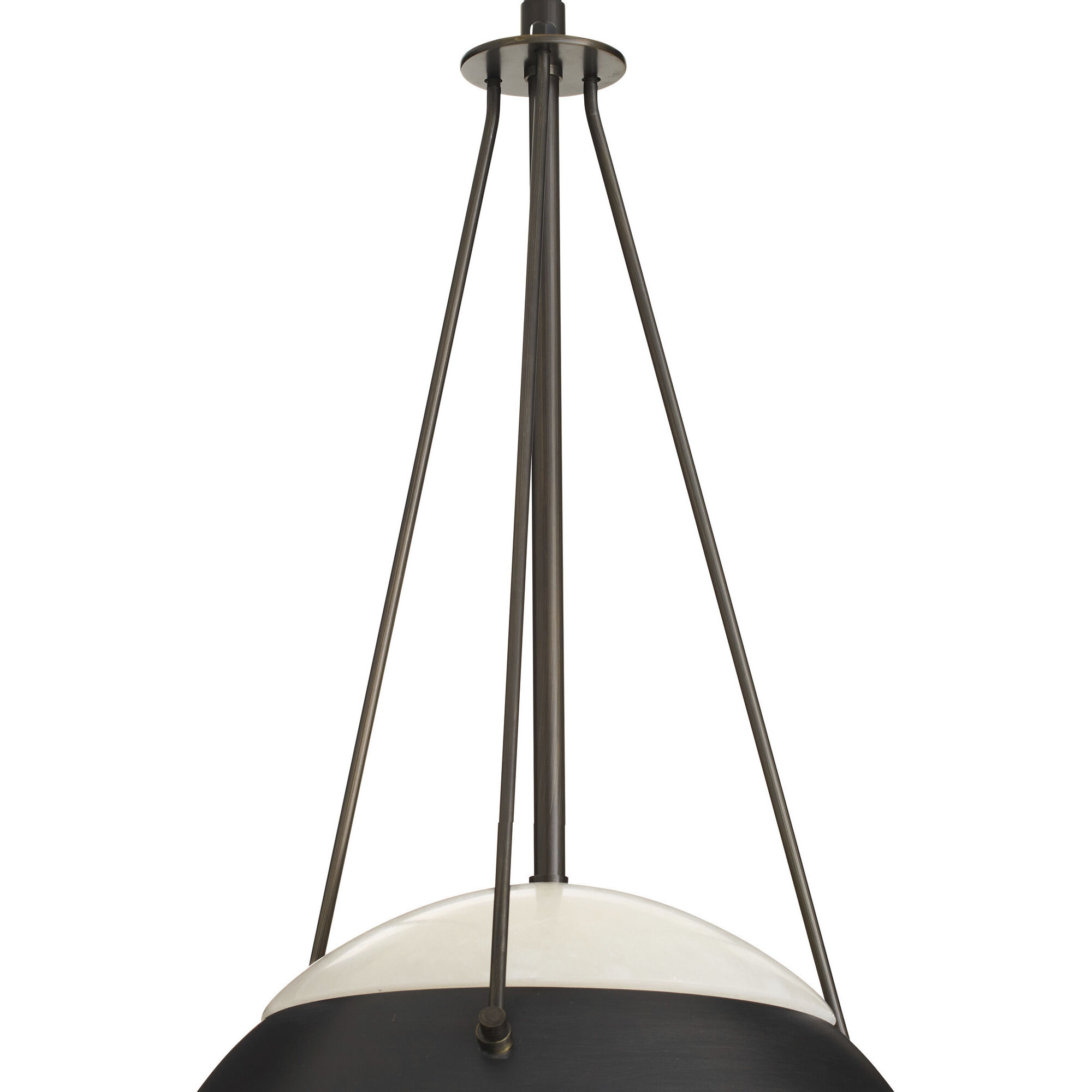 Leda 1 Light 16 inch English Bronze and White Pendant Ceiling Light