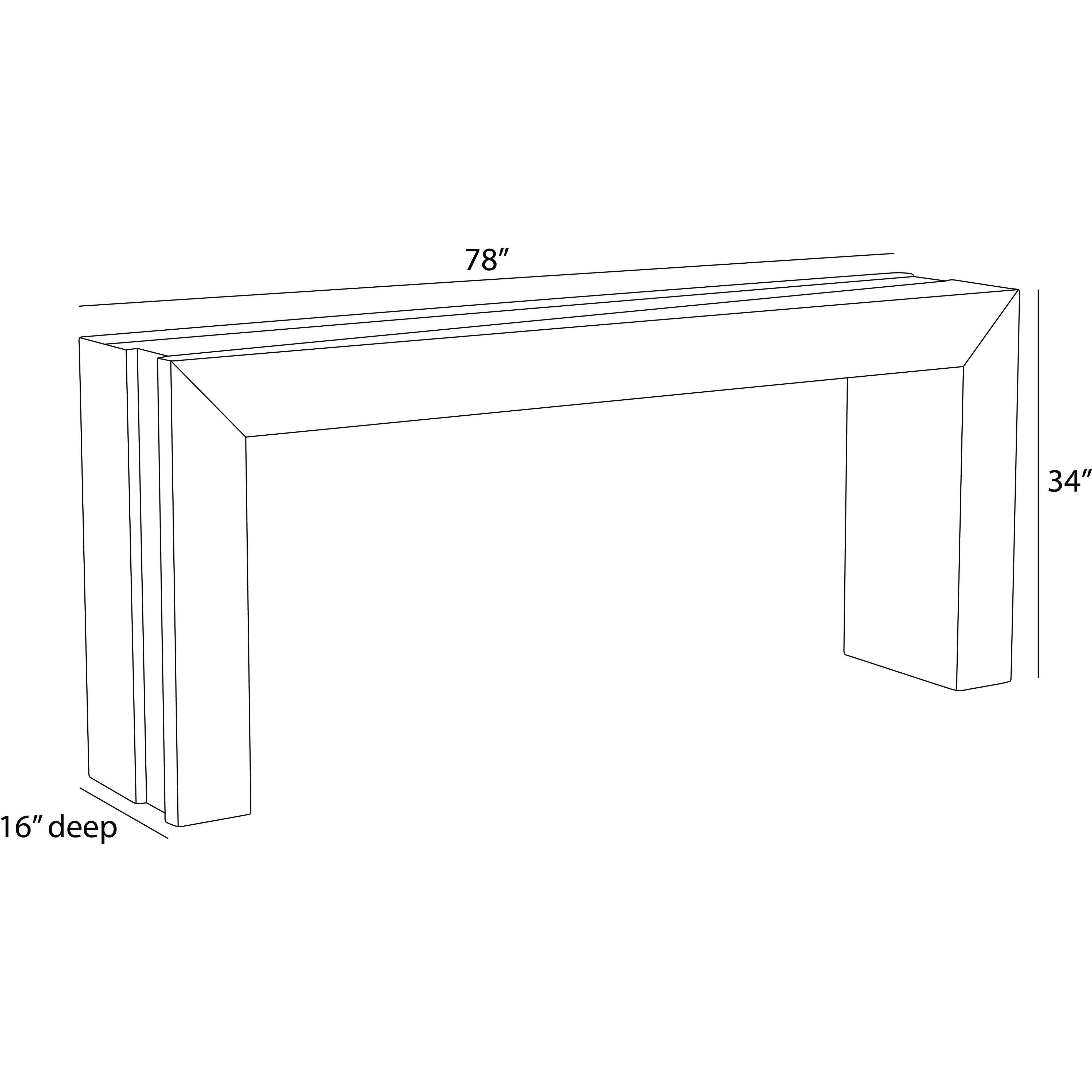 Kingston 78 X 16 inch Umber and Natural Faux Horn Console Table
