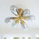 Giselle 6 Light 24 inch Antique Brass Flush Mount Ceiling Light