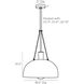 Madea 1 Light 18.5 inch Bronze Pendant Ceiling Light